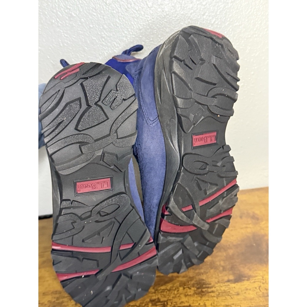 LL BEAN Womens Size 10 Thinsulate Suede Blue Navy Pull On Outdoor Boots - Picture 7 of 7